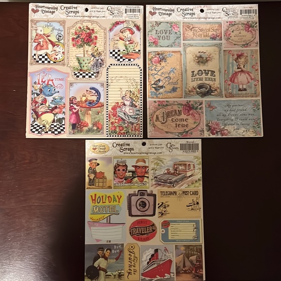 Crafty Secrets Heartwarming Vintage Creative Scraps, bundle of 28 - Picture 5 of 7